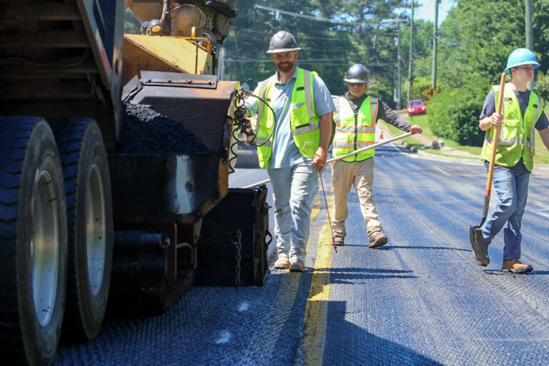 Roadway construction work by Askew & Sons in Georgia